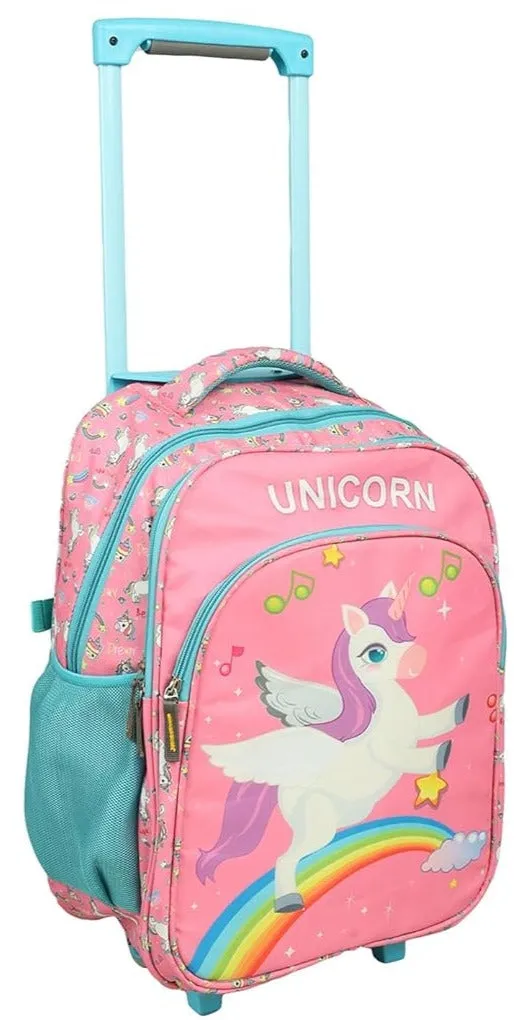 Novex Brand Unicorn Backpack with Trolly (Pink)