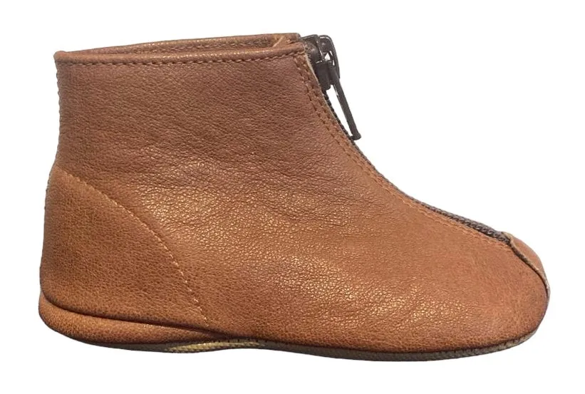 Pepe Luggage Leather Zipper Booties