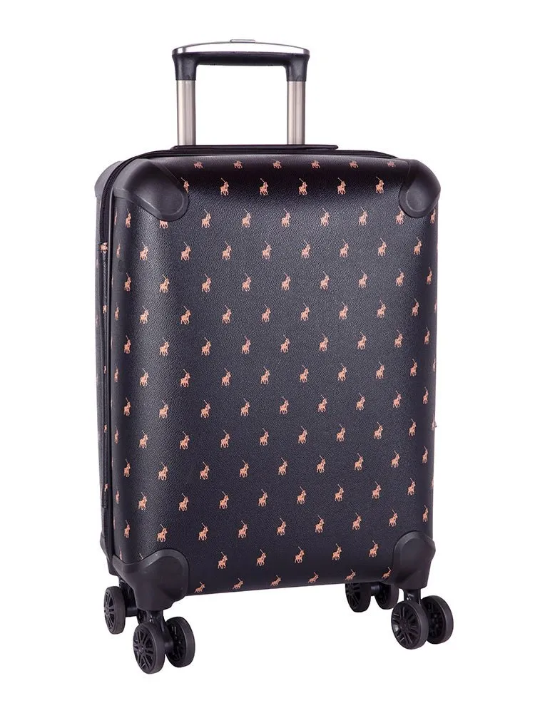 Polo Classic Double Pack Cabin 4 Wheel Trolley Case Black