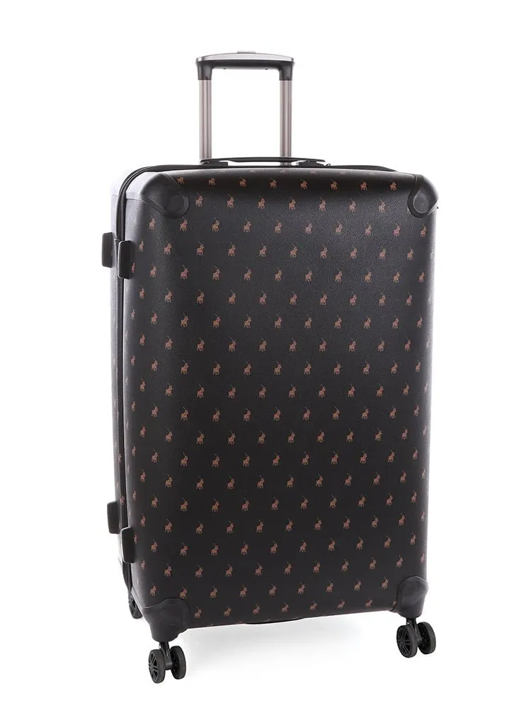 Polo Classic Double Pack Large 4 Wheel Trolley Case Black