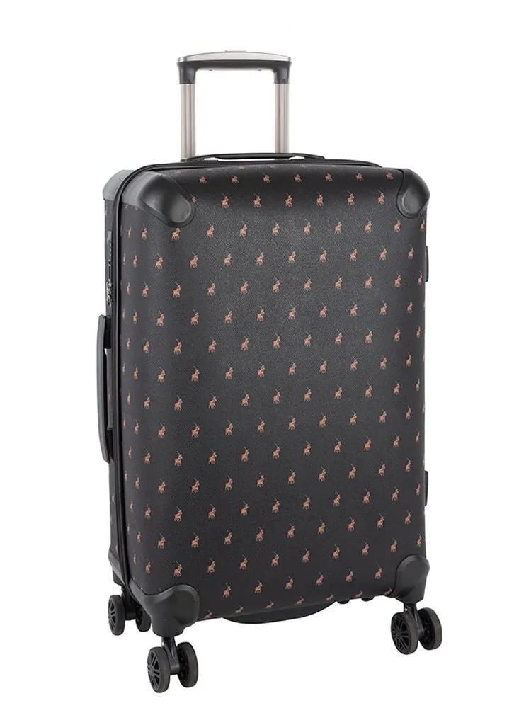 Polo Classic Double Pack Medium 4 Wheel Trolley Case Black