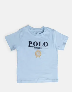 Polo Kids Logan Blue Crested T-Shirt