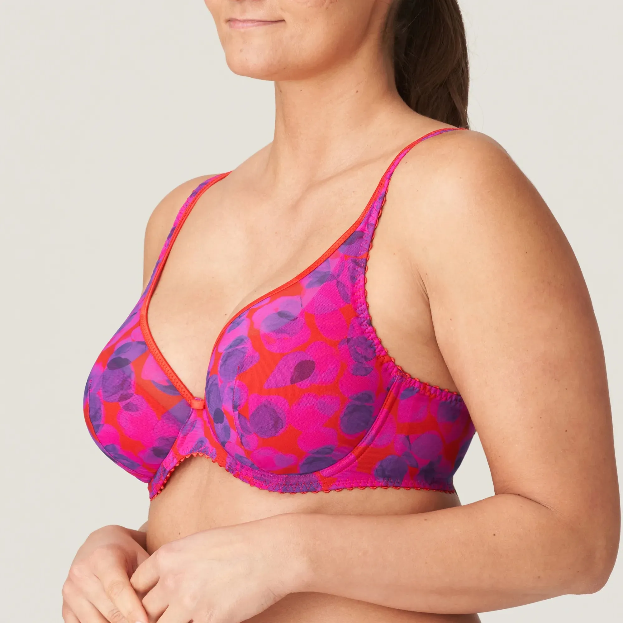 Prima Donna Twist Half Padded Plunge Bra-Fuchsia Pink