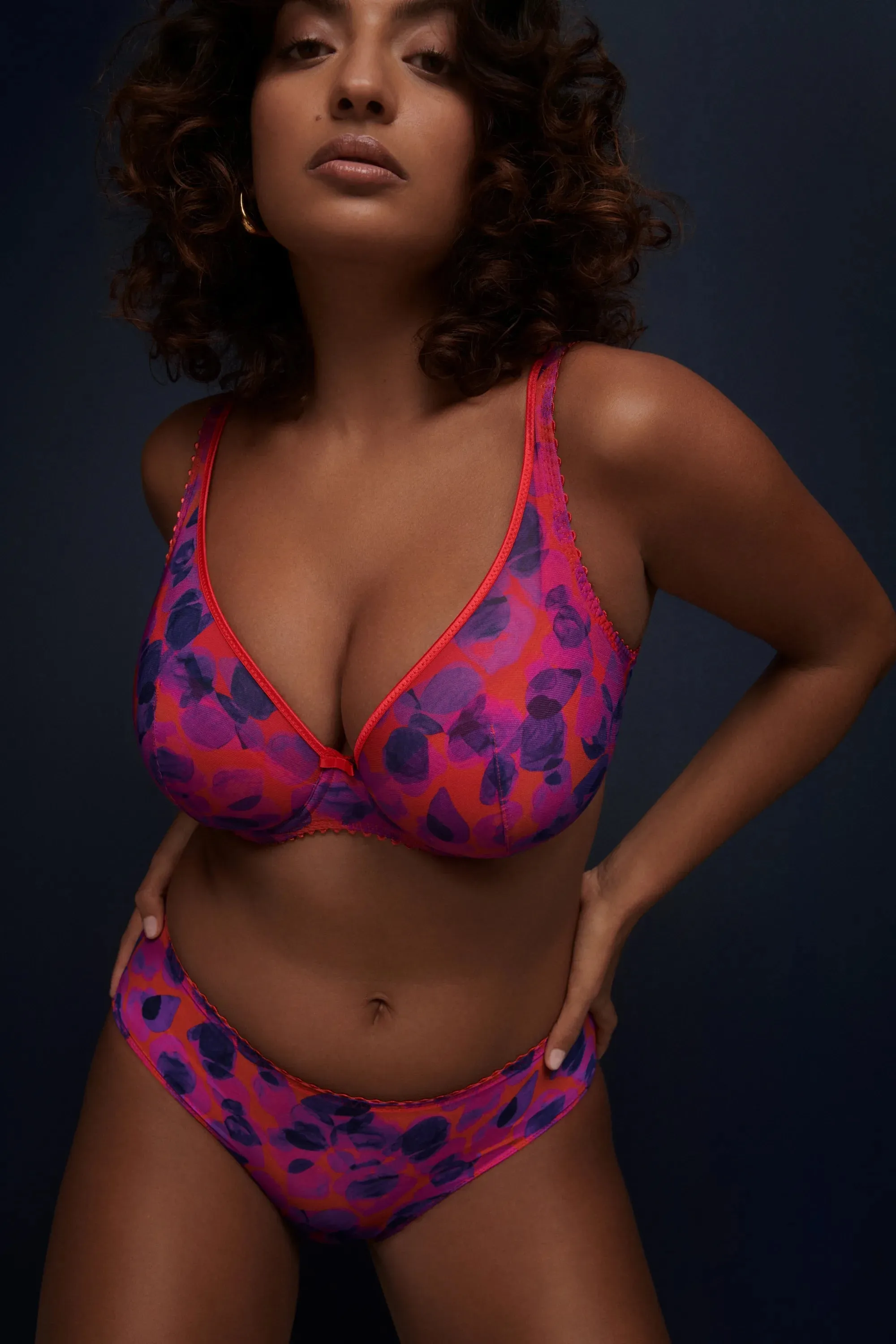 Prima Donna Twist Half Padded Plunge Bra-Fuchsia Pink