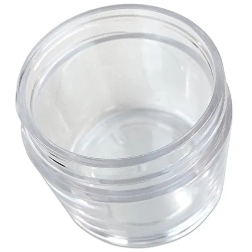 (Quantity: 12 Pieces) Beauticom 30G/30ML (1 Oz) Round Clear Jars with Black Lids for Pills, Medication, Ointments and Other Beauty and Health Aids - BPA Free