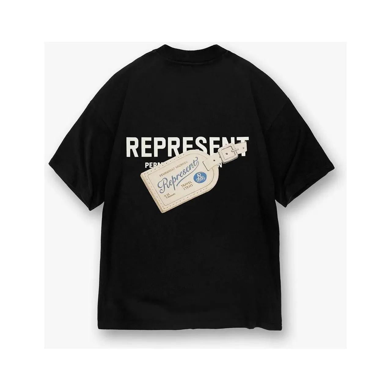 Represent Luggage Tag Tee Jet Black