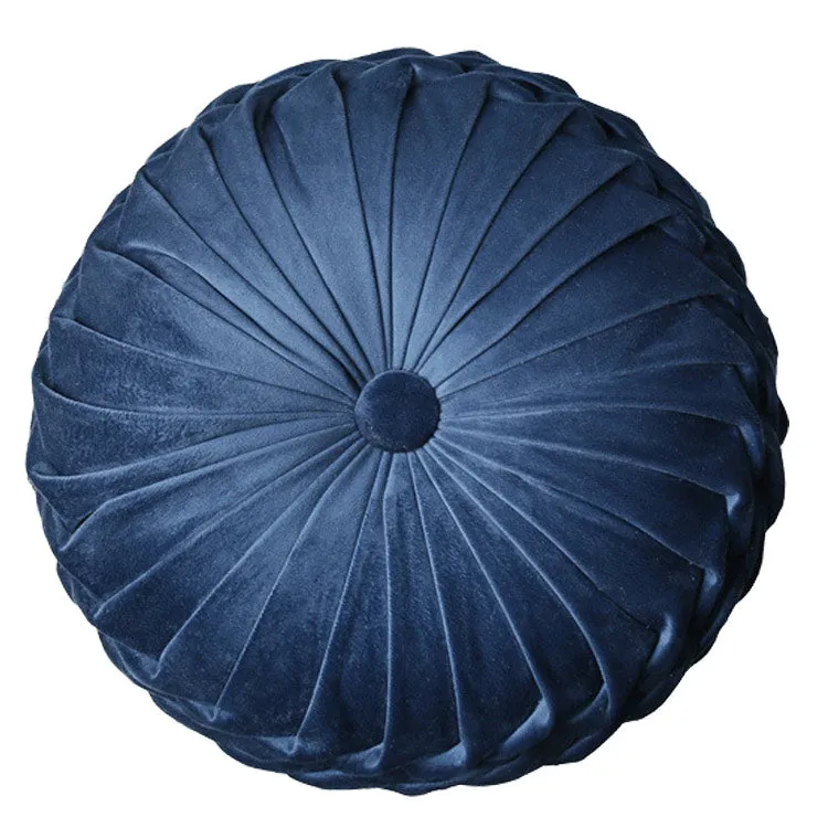 Round Pleated Vintage Style Cushion