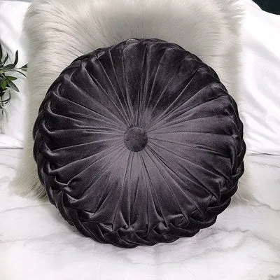 Round Pleated Vintage Style Cushion