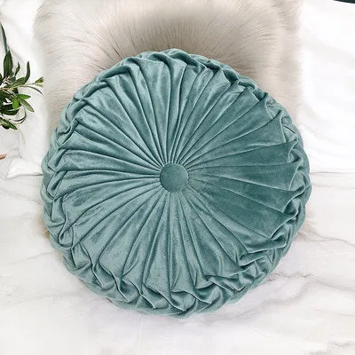 Round Pleated Vintage Style Cushion