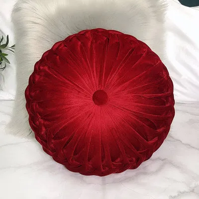 Round Pleated Vintage Style Cushion