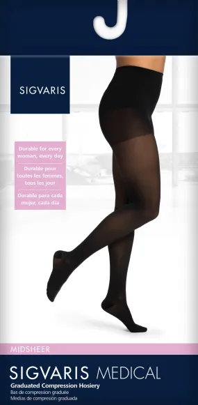 SIGVARIS Womens MIDSHEER 750 Pantyhose 20 30mmHg