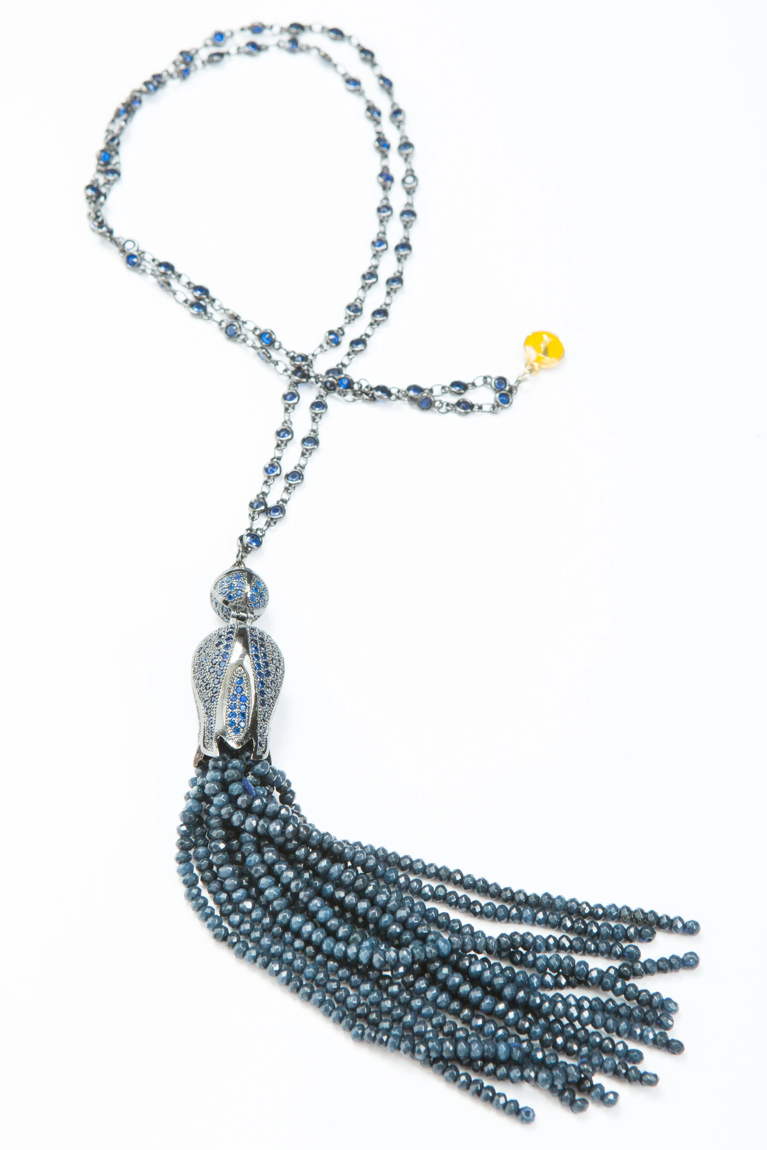 Sophia Tassel Necklace (Blue)