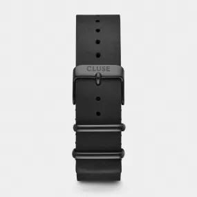 Strap 20 mm Nato Leather Full Black