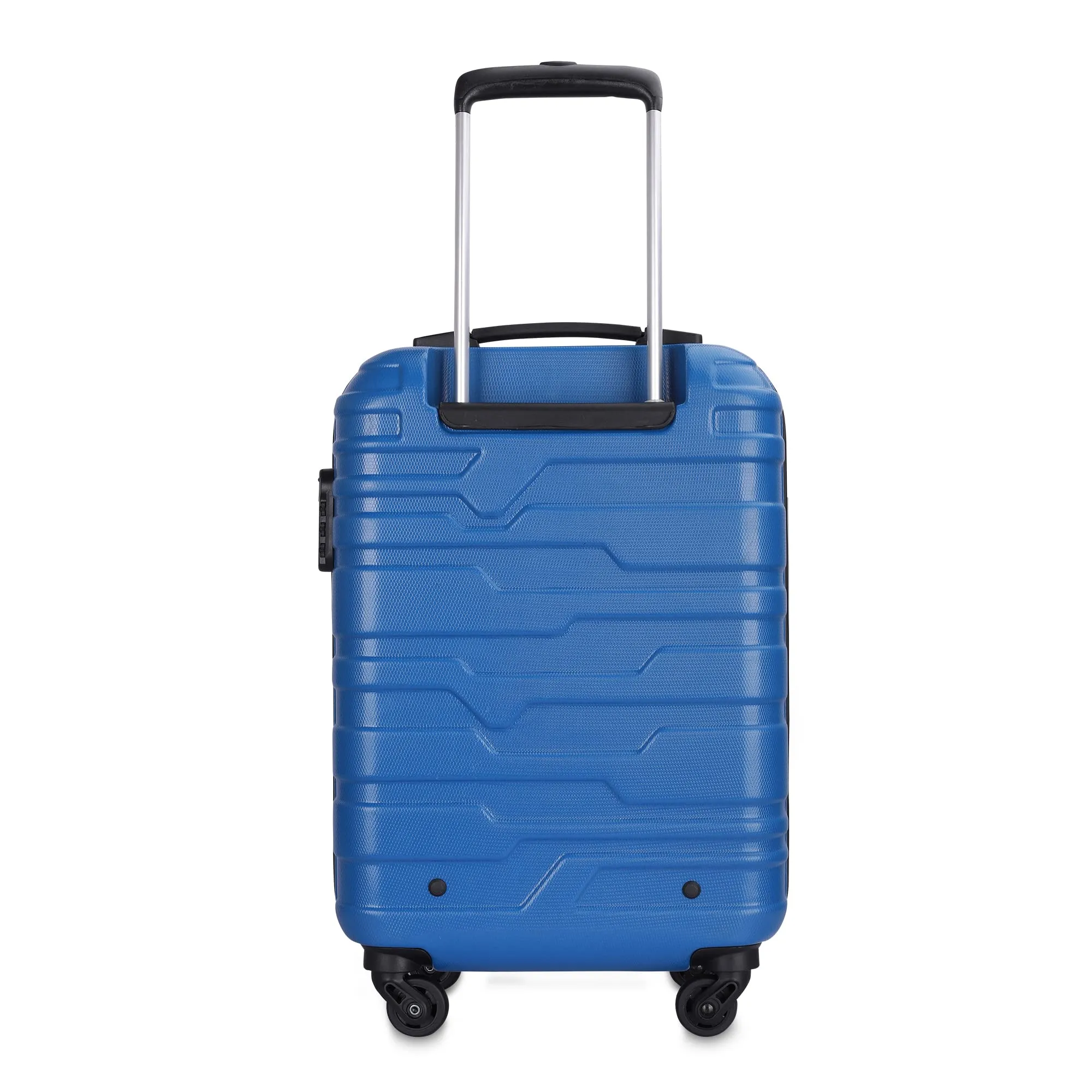 THE CLOWNFISH ABS Arsenio Series Luggage Abs Hard Case Suitcase Four Wheel 4 Spinner Wheels Trolley Bag -Royal Blue (55 Cm, 22 Inch), Small