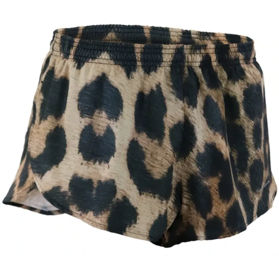 Women's BOA Cheetah Fur 1" Elite Split Shorts